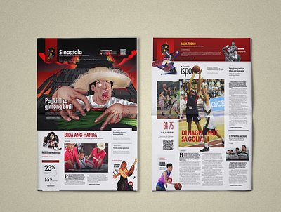 Community Editorial Newspaper Design - Sinagtala editorial design minimalist newspaper design