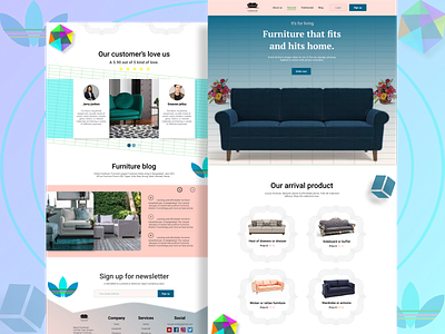 Furniture landing page features figmadesign furniture app furniture design furniture website header exploration homepage illustration ui ux webdesign