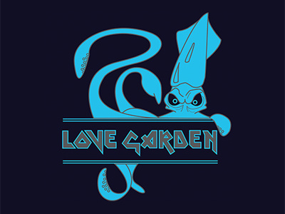 Love Garden Squids jersey design music squids t shirt design typography