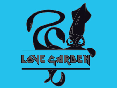 Love Garden Squids jersey design music squids t shirt design typography