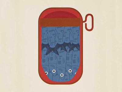 Packed Tight? illustration sardines vector