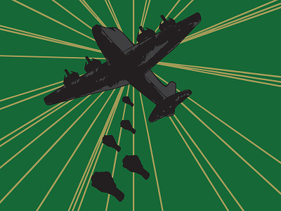 Dropping Wing Bombs 420 airplane bomber illustration wings wingstop