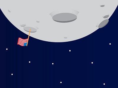 First Man on the Moon america illustration moon space vector