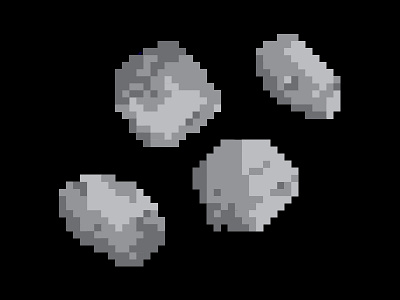 Space Rocks cool illustration pixels rocks space