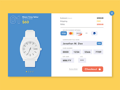 Daily UI #002 – Credit Card Checkout