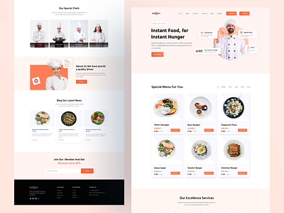 Food Delivery Landing page ecommerce landing page ecommerce website design food and drink food delivery food delivery application food delivery service food delivery website food landing page food website landing page restaurant website ui design ui ux ux ux design web design website design