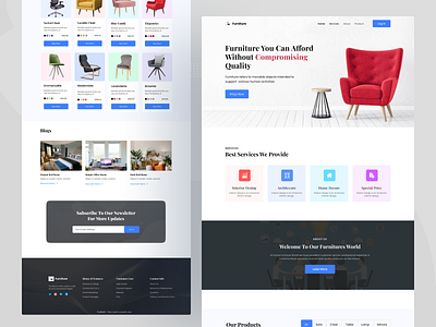 Furniture Landing Page Design