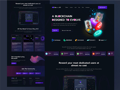 DeversiFi-NFT Landing Page bitcoin blockchain crypto crypto trading crypto trading landing page cryptocurrency dark ethereum exchange finance fintech home page nft nft currency nft marketpls shovon uiux design web design website website design