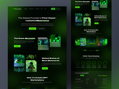 METAVERSE - Website Landing Page. animation blockchain character concept clean colorful cryptocurrency dark digital art exploration graphic design marketplace meta metaverse metaverse designer metaverse developer motion graphics nft ui uxdesign web design