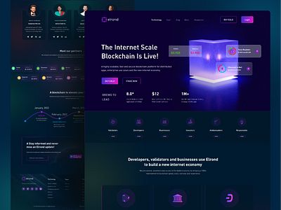 Elrond Website - Redesign Concept. 3d animation blockchain branding business crypto crypto landing page crypto website cryptocurrency darkmode gaming landing page graphic design metaverse landing page nft nft landing page nft marketplace popular ui ui design website design