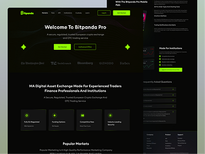 Bitpanda Pro Website Redesign Concept.