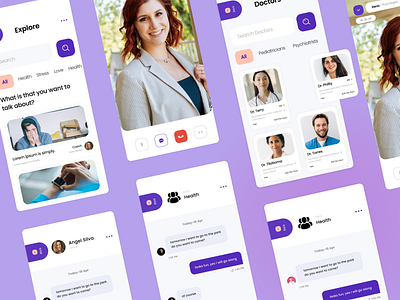 Community App concept between Doctors and Patients app design app ui ui ui ux ui ux design