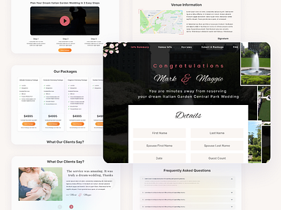 Wedding Planner website UI/UX