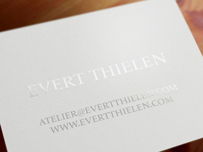 Card with foilprint for artist Evert Thielen