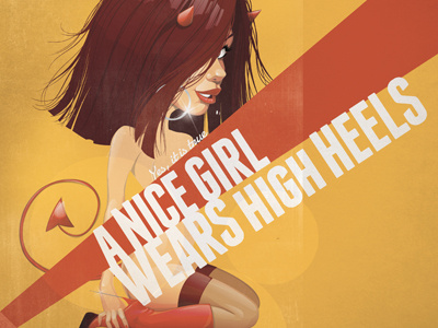 A nice girl high heels pinup vintage