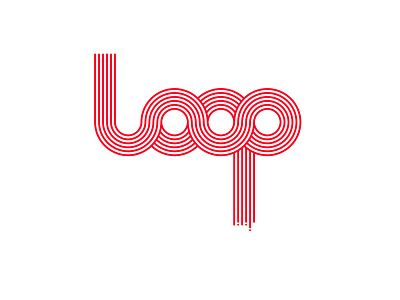 Loop Shape Builder design icon illustration logo typography vector