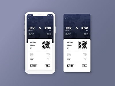Boarding Pass Concepts - Flights app app concept app design cards cards design design flights ios11 iphone minimalist ui ux