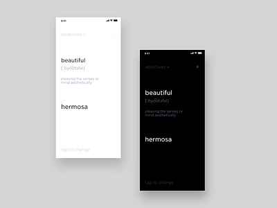 Dictionary iOS App Design