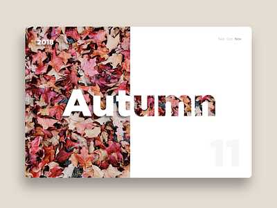 Autumn Poster Design autumn cards concept design minimalist minimalist design poster typography ui