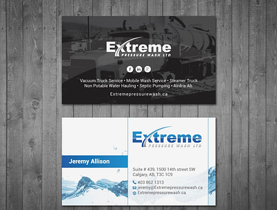 Extreme Pressure Wash LTD Business Card Design