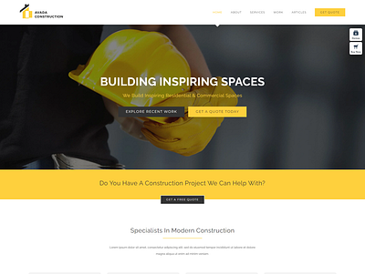 Avada Construction Wordpress Website Design construction website wordpress