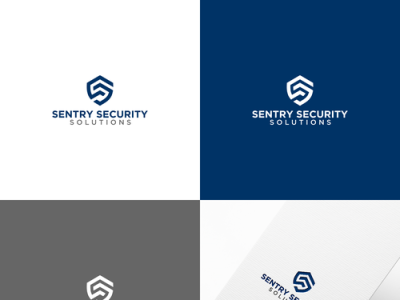 Modern and Unique Sentry Security Solutions Logo Design