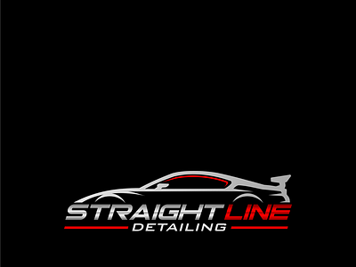 Straight Line Detailing Car Logo Design