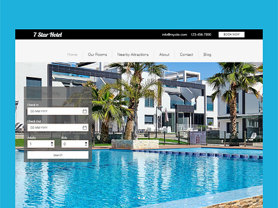 Hotel Booking WIX Website Design