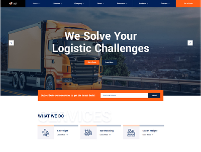 Logistics WordPress Website Design logistics logistics web template logistics website logistics website design wordpress logistics