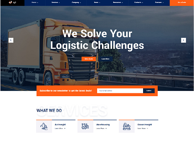 Logistics WordPress Website Design