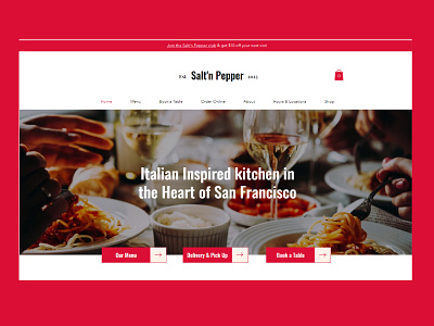 Wix Italian Restaurant Website Design