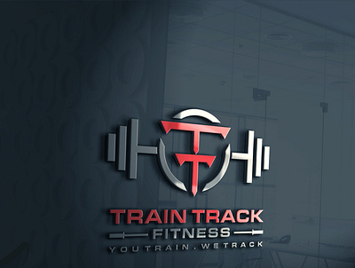 Train Track Fitness Logo Design fitness fitnesslogo gym gymlogo modern logo