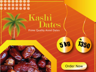 Kashi Dates brochure design social media post
