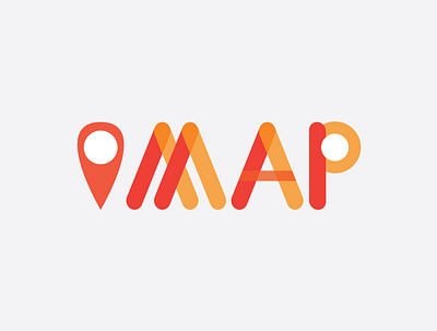 MAP design icon logo typography