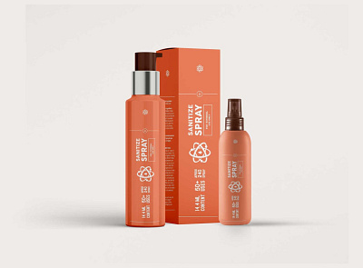 Sanitizer Spray Packaging Mock up 1500x1072 branding design illustration ui vector