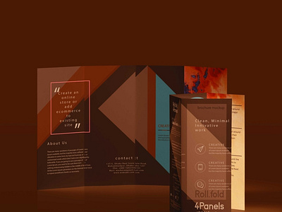 Free mockup Trifold Brochure Presentation