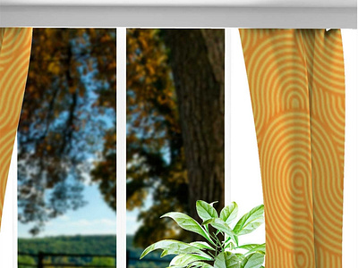 Free mockup curtain presentation