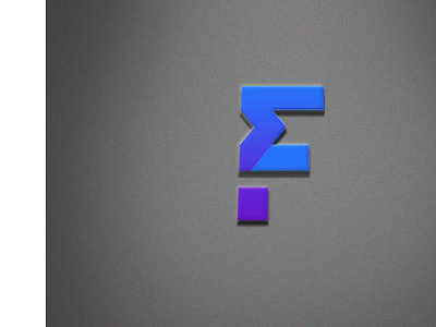 Free F Letter 3D Logo Mockup