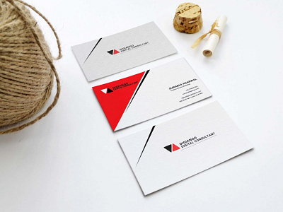 Free Red & White Business Card Design Mockup 3d animation branding business card creative design graphic design icon logo motion graphics new photos red typography white