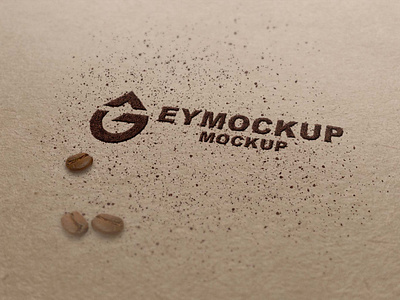 Free Sand 3D Logo Mockup