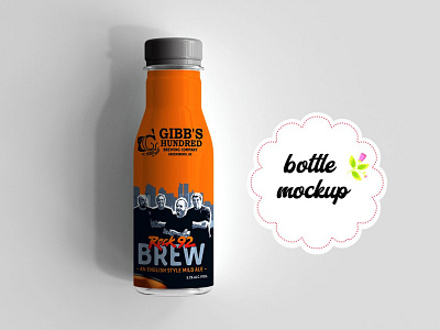 Classic Gibbs Monk Beer Bottle Mockup 3d beer bottle branding classic creative design desine gibbs icon illustration images logo mockup monk new stylish typography ui vector