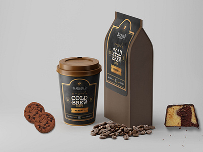Coffee Packaging Label Mock-up