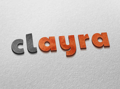 Clayra 3d logo mockup 3d app branding claryra design illustration logo mockup new typography ui ux vector