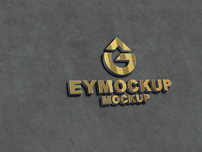 Free New Golden 3D Logo Mockup 3d app branding design free golden illustration logo mockup new typography ui ux vector