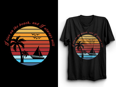 Beach T-Shirt Design beach summer t shirt t shirt design t shirt design for men t shirt design for women vector