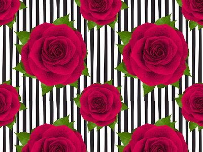 Beautiful pattern realistic rose design 3d art background beautiful beauty black blossom card celebration colorful decoration design drawing elegant fabric fashion floral flower garden geometric