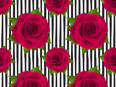 Beautiful pattern realistic rose design