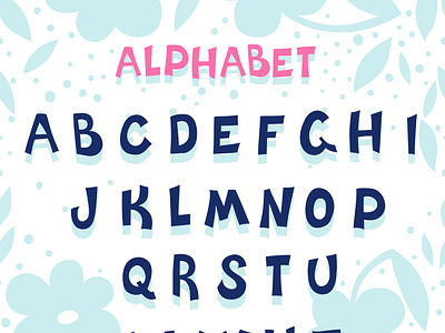 A beautiful comical set of letters of the alphabet.