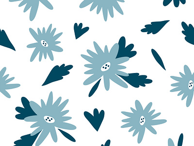 Seamless pattern with vintage flowers