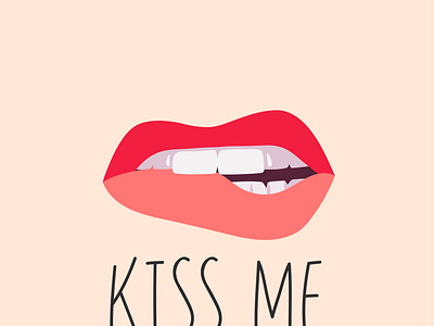 Give me a kiss. isolated